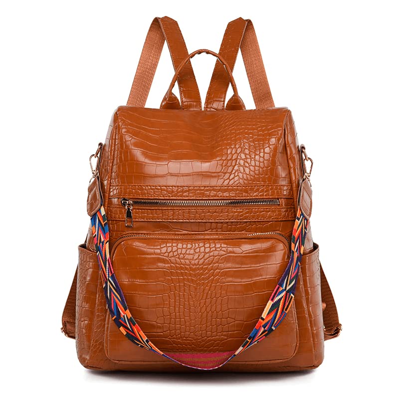 Medium 25L Backpack Women Leather Convertible Shoulder Bag Ladies Anti-theft Satchel Sling Travel Backpack-image-49