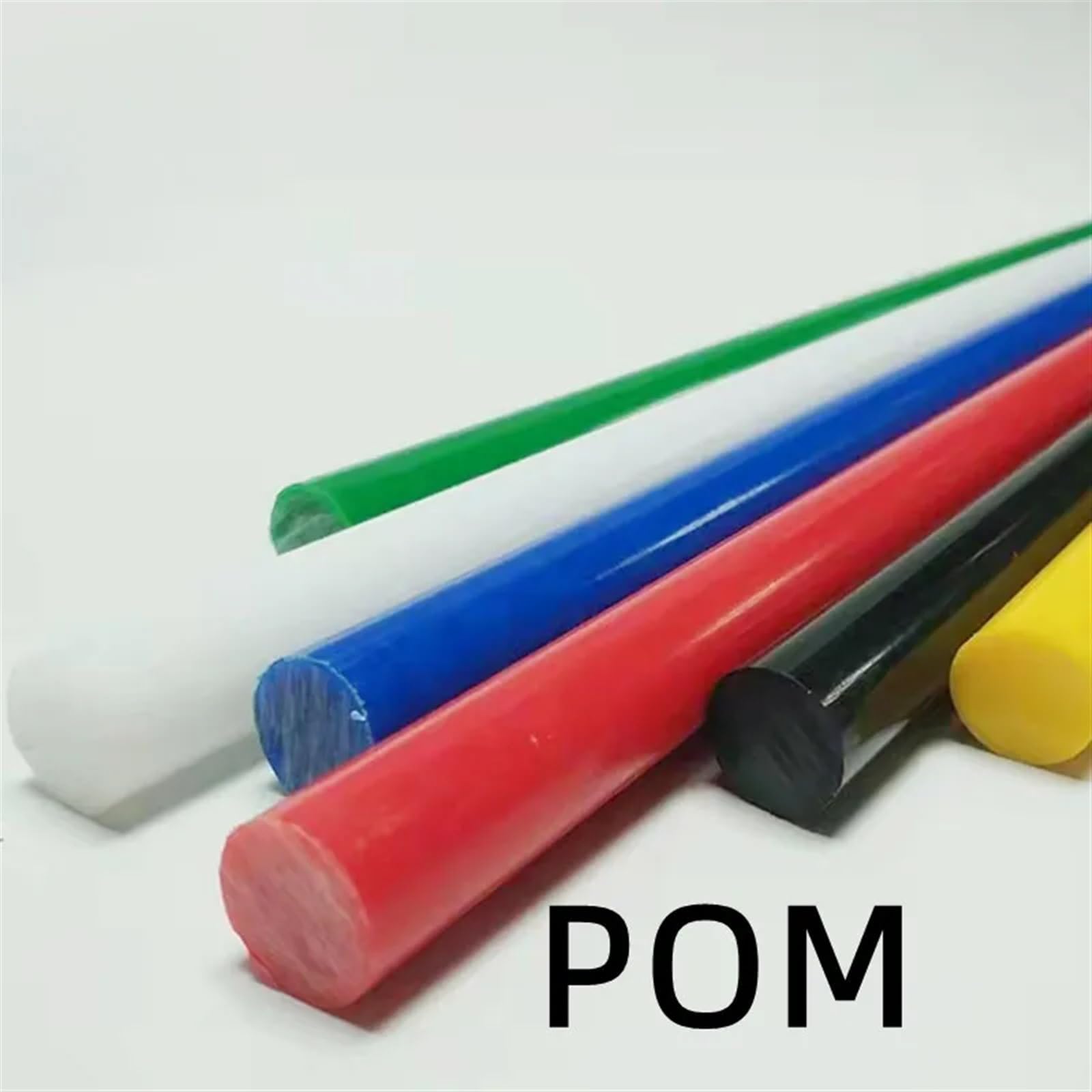 Nylon-Stab 1 stück Bunte POM Nylon Stangen Solide Rot Blau Gelb Grün Sticks Stange Stick 50cm Kunststoff Rundstab(Green,1pcs 50cm dia.45mm)