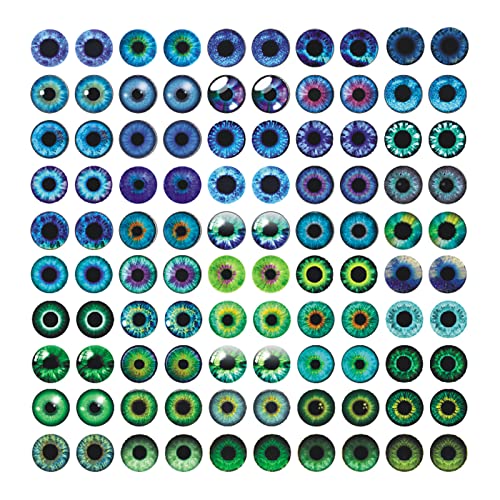 Image of 100PCS Eyes Glass Cabochon for Clay Doll Making Sculptures Props Craft DIY Findings Jewelry Making Christmas Gift