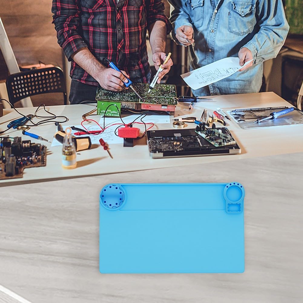 Lötmatte TE-733, hitzebeständige Arbeitsmatte, Lötstation-Set, Silikon-Pad für Elektronik-Reparatur-Werkbankschutz