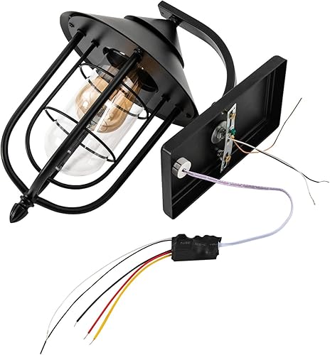 Miniatura 7 de YIYIBYUS Luces de pared para exteriores con sensor de movimiento, aplique de porche del anochecer al amanecer, faroles de pared exteriores