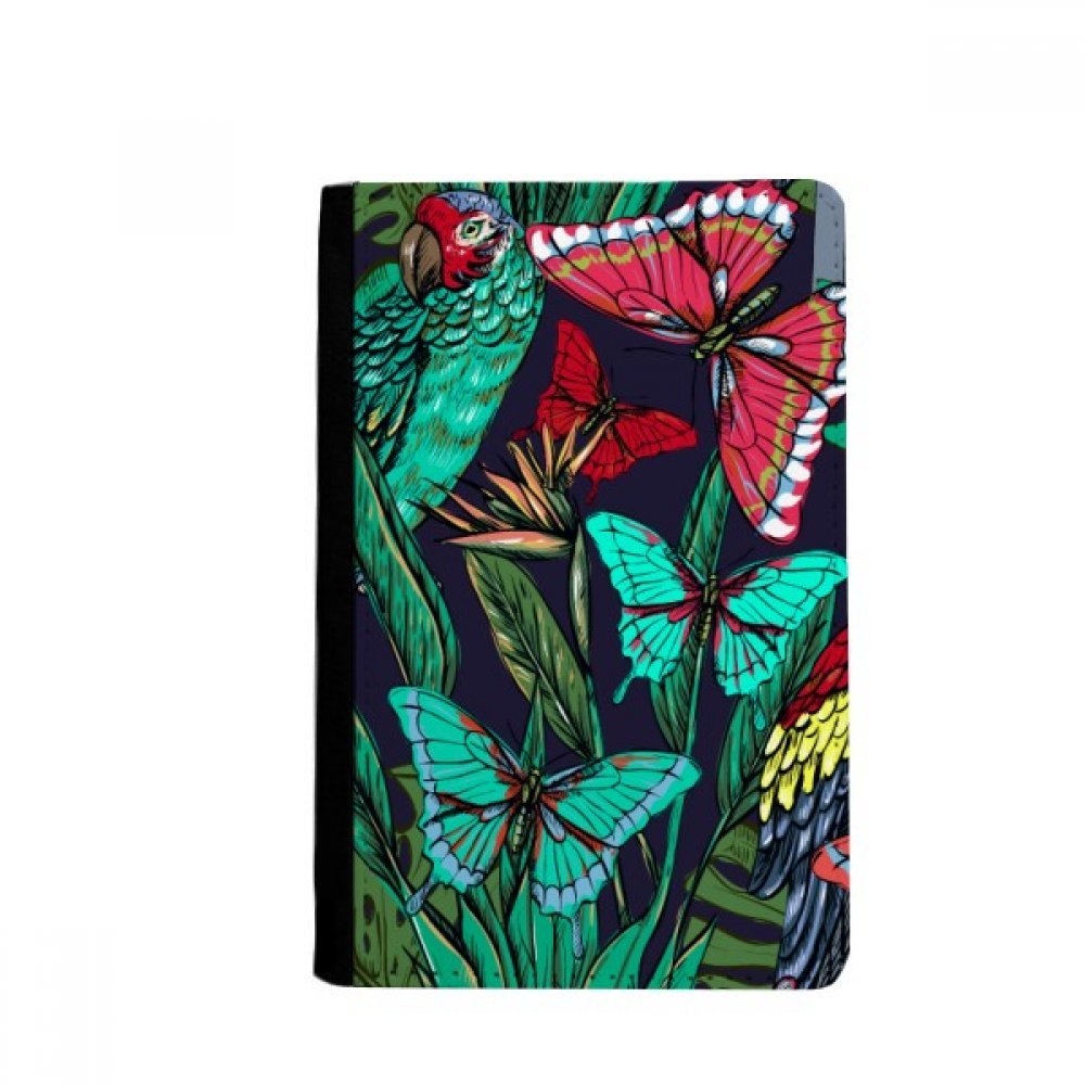 Flower Plant Leaf Bird Butterfly Passport Holder Notecase Burse Wallet Cover Card Purse