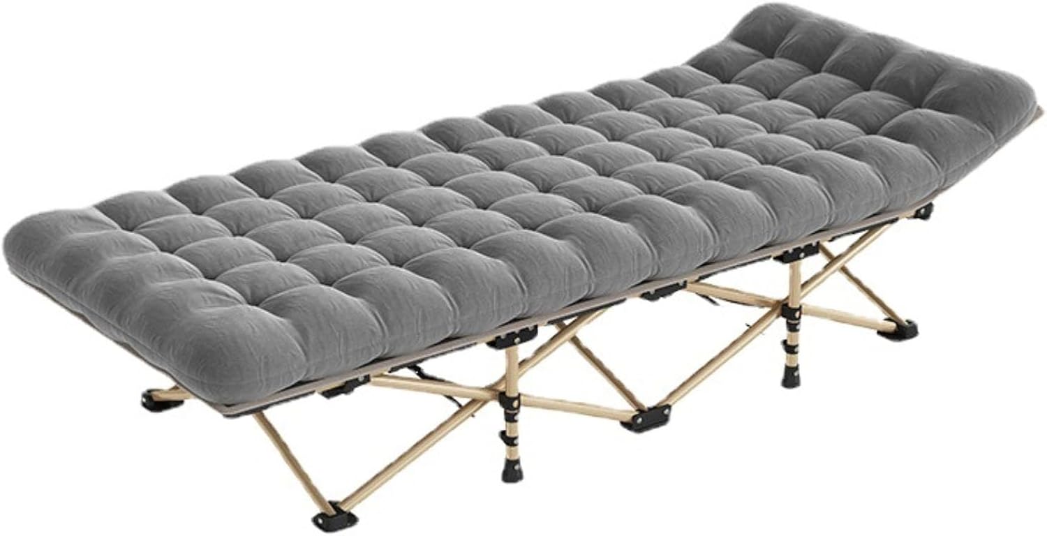 Portable Folding Adult Bed,Adult Folding Bed, Portable Camping Cot, Sleeping Cot for Adult, Folding Camping Cot Heavy Duty Sleeping Bed with Thick Mattress, Portable Camping Bed for Outdoo