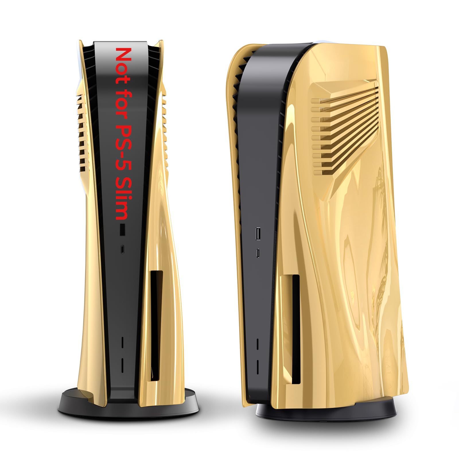innoAura Piastre per Disc Edition, Piastre Frontali con Prese d'Aria di Raffreddamento, Cover Protettiva AntiGraffio Antipolvere, Custodie di Ricambio in ABS Premium(Oro)