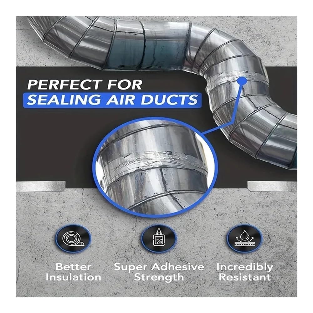 Taśma z folii aluminiowej 50 mm x 10 m do kanałów HVAC