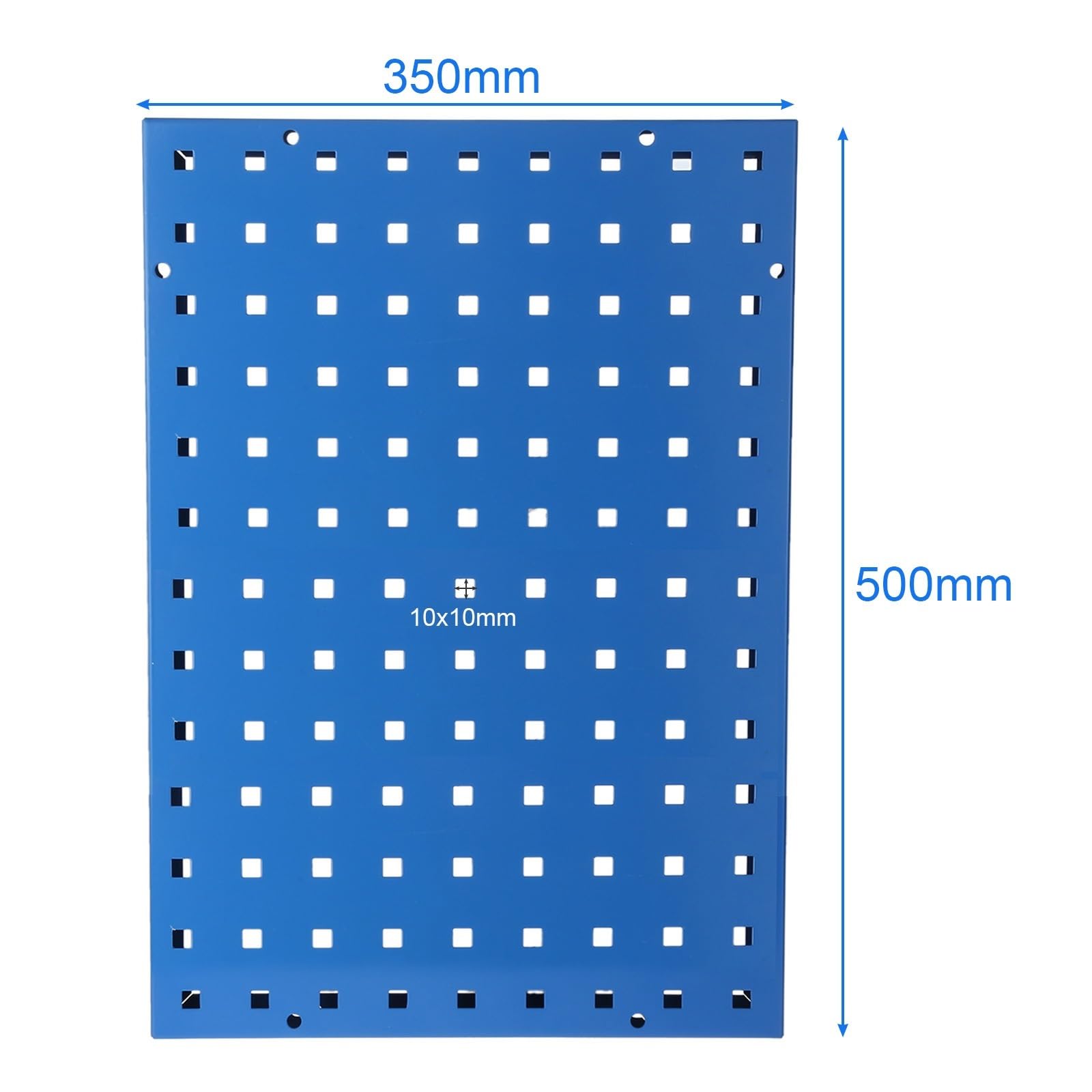 Herramientas de Panel colgante, tablero perforado de Metal for almacenamiento en pared con ranuras/agujeros, estante organizador, estante de exhibición, azul/blanco para almacenar, organizar y decorar