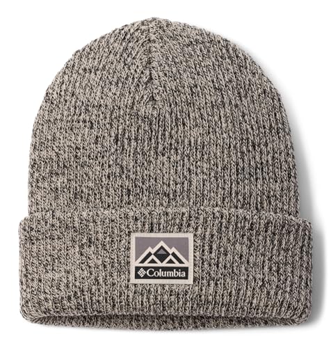 Columbia Unisex Whirlibird Cuffed Beanie, Dark Stone/Black Marled/Mountains, One Size
