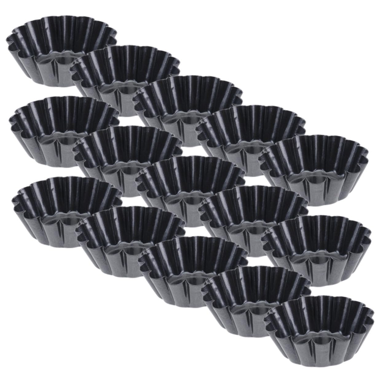 15 piezas Molde para Tartaletas de Huevo de Acero Carbono Moldes Antiadherentes Reutilizables para Pudding Muffins y Repostería Prácticos y Fáciles de Limpiar para Hornear