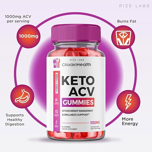 Miniatura 2 de Citadel Health - Gomitas cetogénicas Citadel Health Keto ACV para pérdida de peso avanzada, gomitas Keto con suplemento de vinagre de sidra de