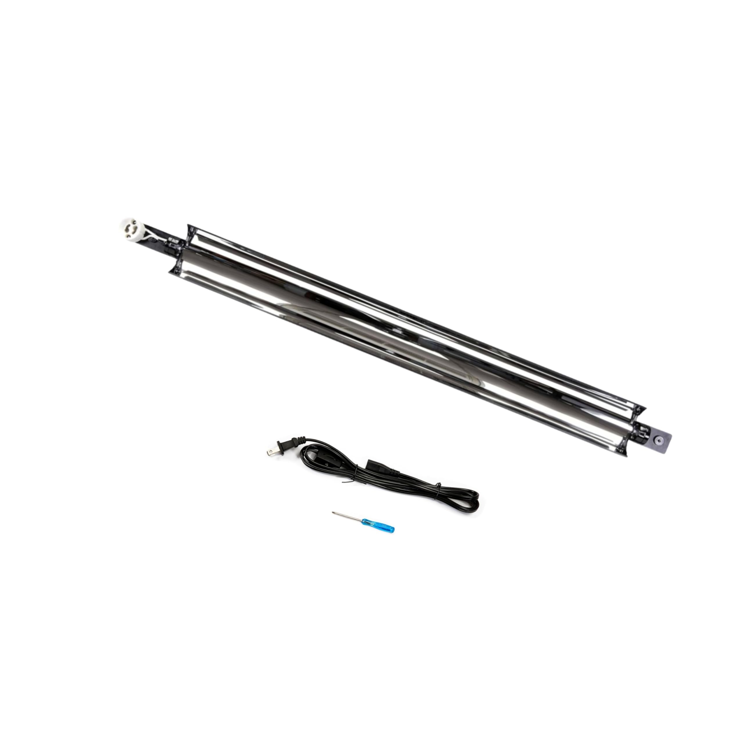 CAROLINACUSTOMCAGES T5HO Single 22” UVB Reptile Light Fixture 24w, Bearded Dragon and Reptile Terrarium Light Fixture