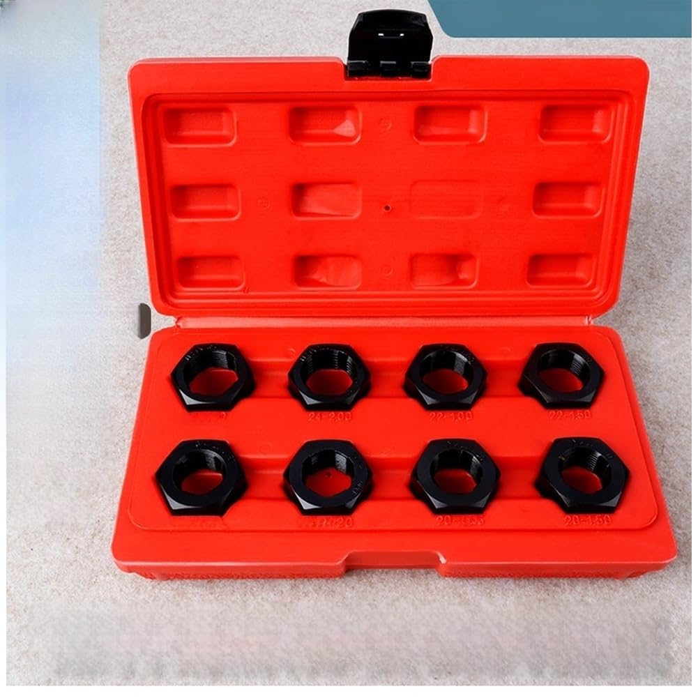 Kit de réparation de filetage métrique et impérial 8 pièces tarauds filières alliage 40Cr