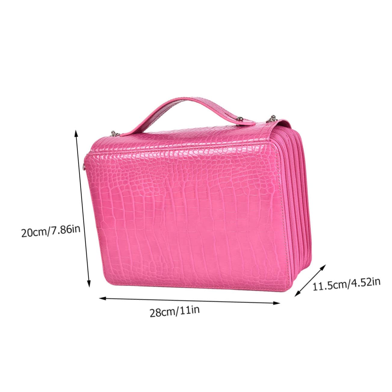 Trousse De Rangement Multifonctionnelle avec Compartiments pour Stylos Sac à Crayons Portable Rose pour Fournitures Scolaires Et Artistiques