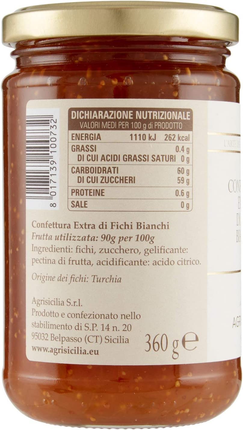 Confettura Extra di Fichi Bianchi - Confitura de higos blancos (cristal, 6 x 360 g)