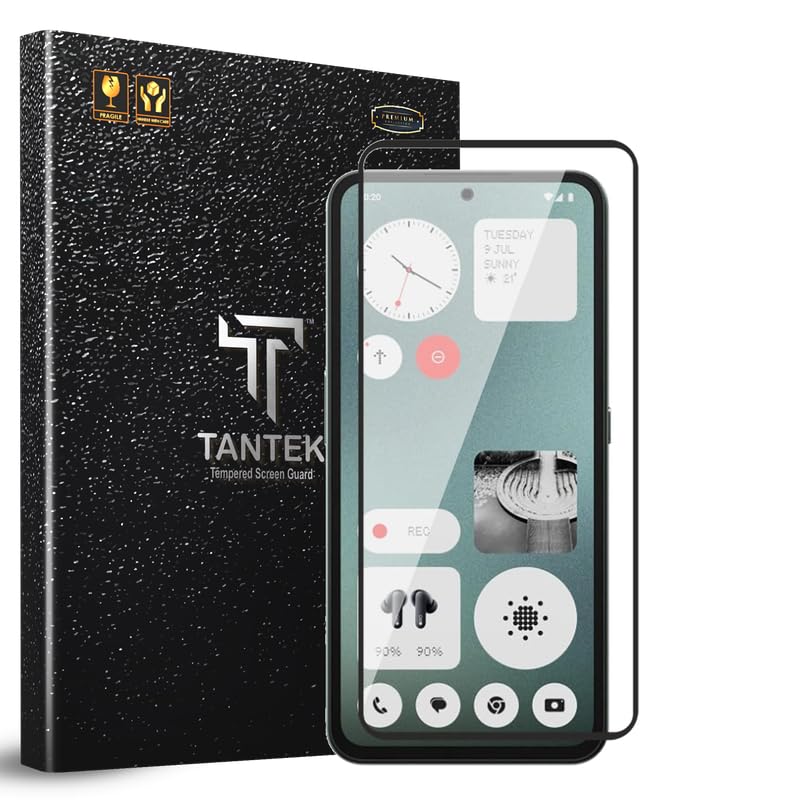 Image of TANTEK TitanGuard Tempered Glass Screen Protector Guard for Nothing CMF Phone 1-9H Hardness, Military Grade, Anti-Static, Easy Installation Kit - 1 PACK