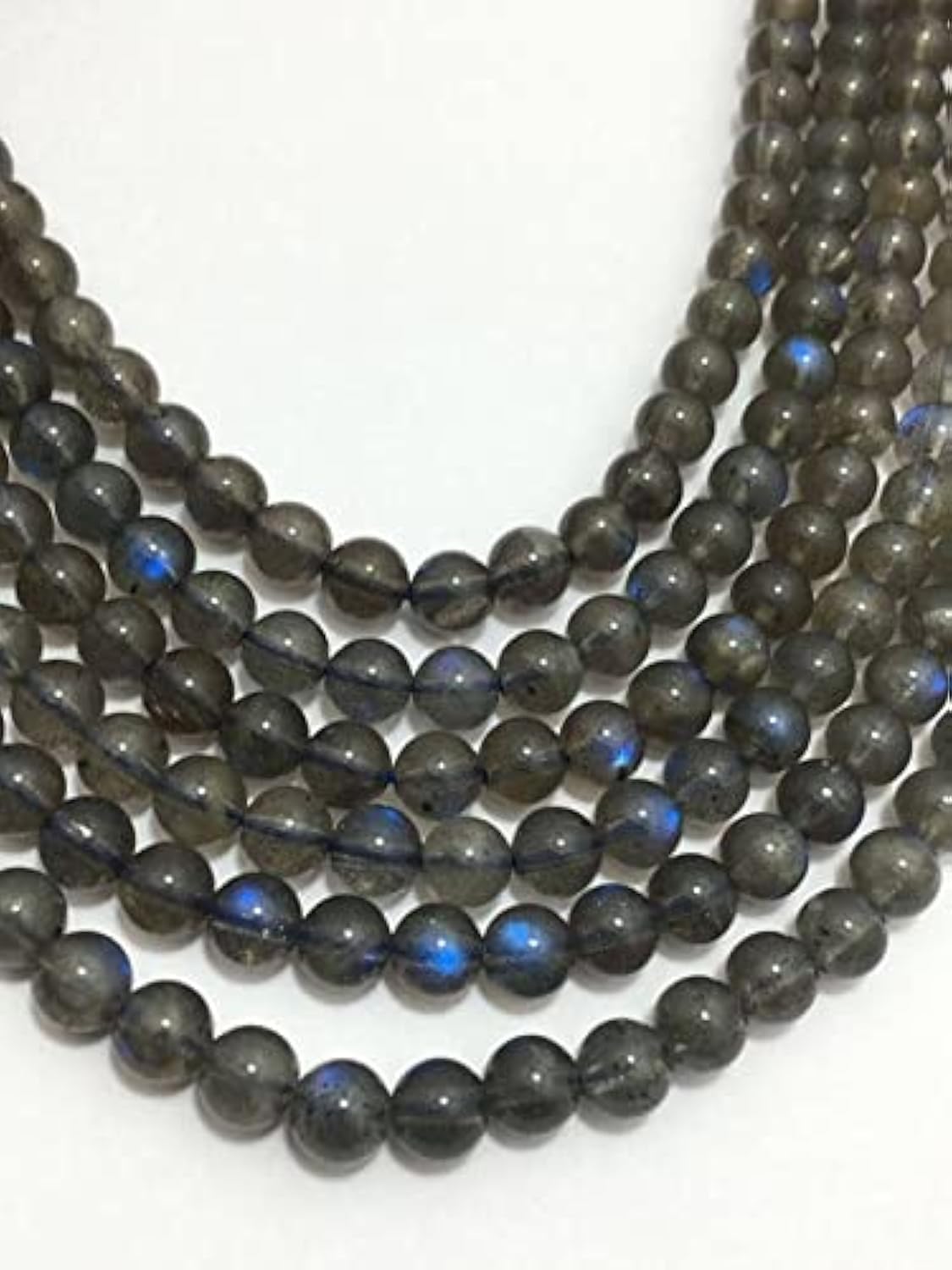 Labradorite naturelle ronde lisse 6mm de qualité supérieure pour bijoux artisanaux fins