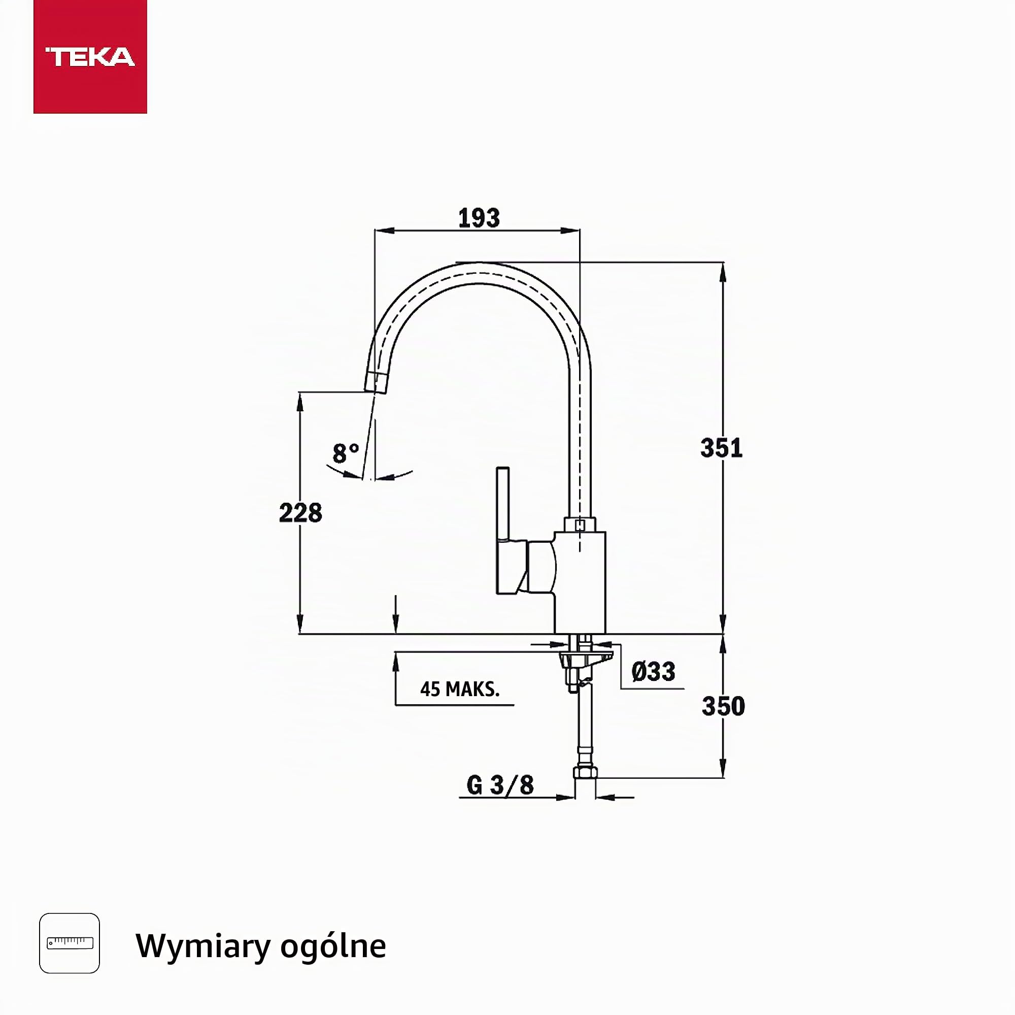 Teka 239151200 ARK 915 bateria kuchenna chromowana, kolor chromu