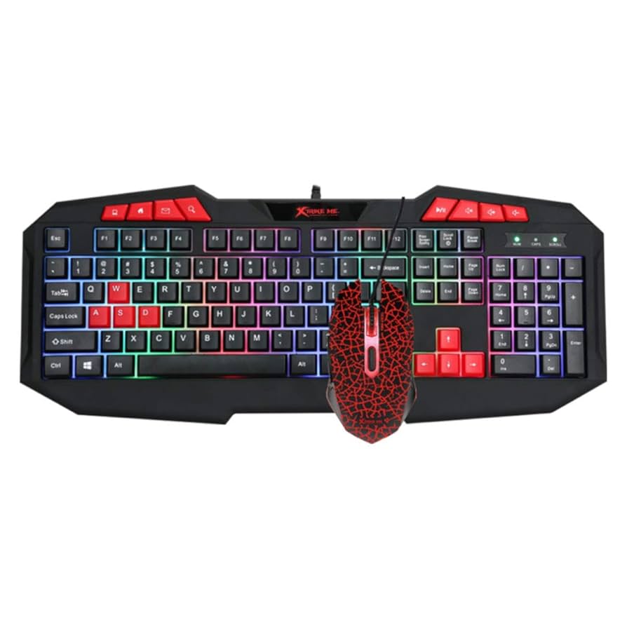m&k❗️ Xtrike Me Rainbow Backlit Gaming Keyboard and Mouse Combo MK