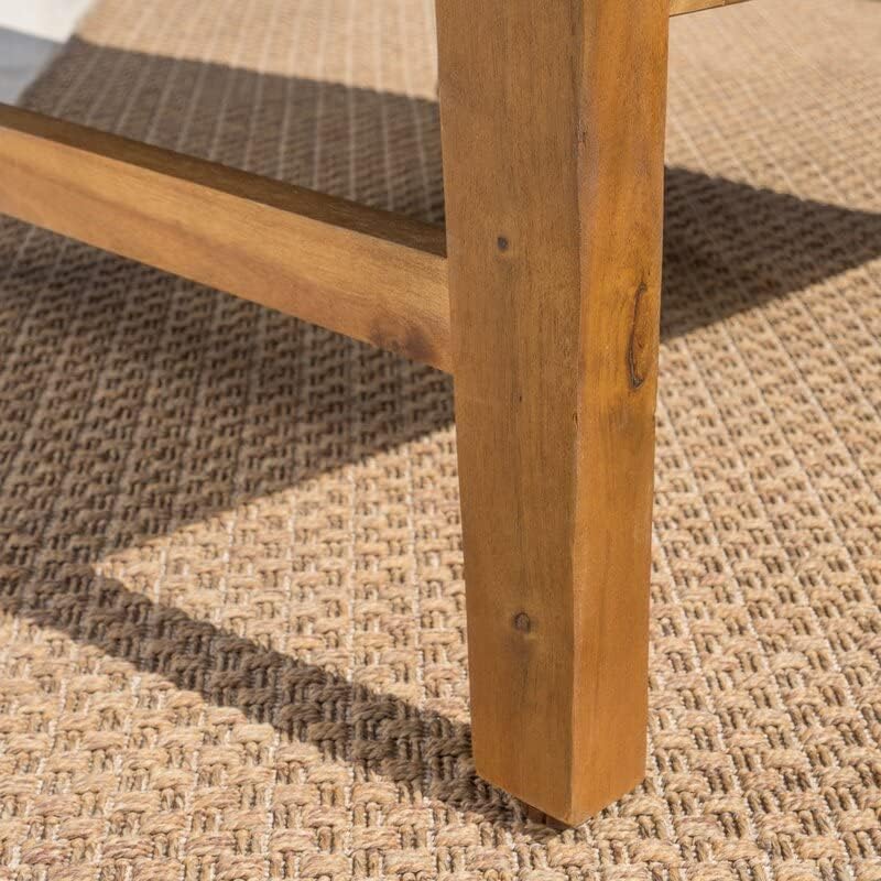 Image of Solid Sheesham Wood Arm Chair for Living Room (Set of 1)|Single Seater Sofa Chair with Cream Cushioned Seat| Wooden Lounge Chair for Office, Balcony & Dining Room | Patio Outdoor Garden Chair | Teak