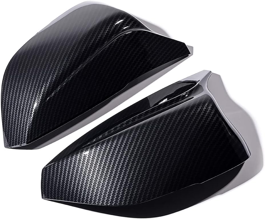Astra Depot Pair Side Mirror Cover Cap Add On Carbon Fiber Compatible For Infiniti Q50 Q60 QX30 Q70 2014-2021