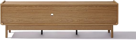 LuxenHome 70 TV Stand, Mid Century Modern Media TV Console for 65/70/75 Inch TVs, Wood Low Profile Cabinet with Storage, Credenza Television Stand Entertainment Center Living Room Entryway