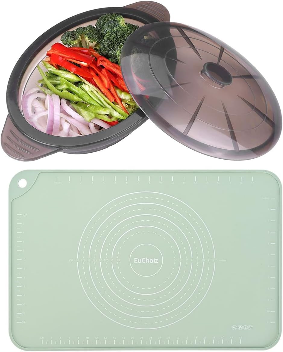 Microwave Collapsible Steamer and Baking Silicone Mat