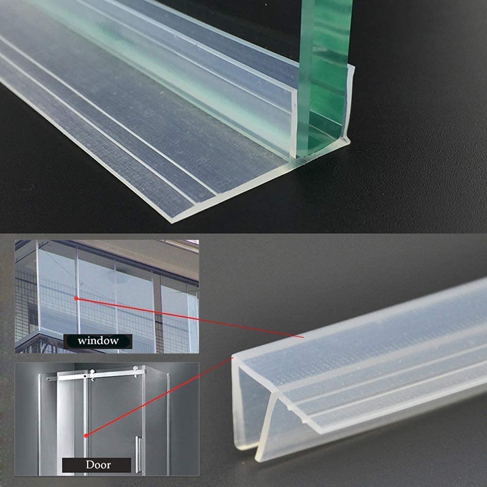 Junta de sellado para puerta de ducha impermeable para mampara de ducha de 6 mm, 8 mm, 10 mm, 12 mm, sello de repuesto para mampara de ducha (tipo F, 500 cm)