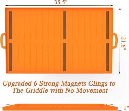 Miniatura 2 de Mightree Alfombrilla para parrilla Blackstone, cubierta de parrilla Blackstone de 36 pulgadas, alfombrilla de silicona resistente para alimentos,