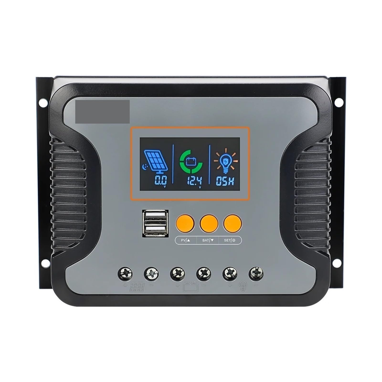 Solar Charge Controller, 30A 60A 80A PWM Solar Charge Controller Work For 12V 24V 36V 48V Battery LED Screen USB 5V 2A Max PV 100V Slient Operation(80A)