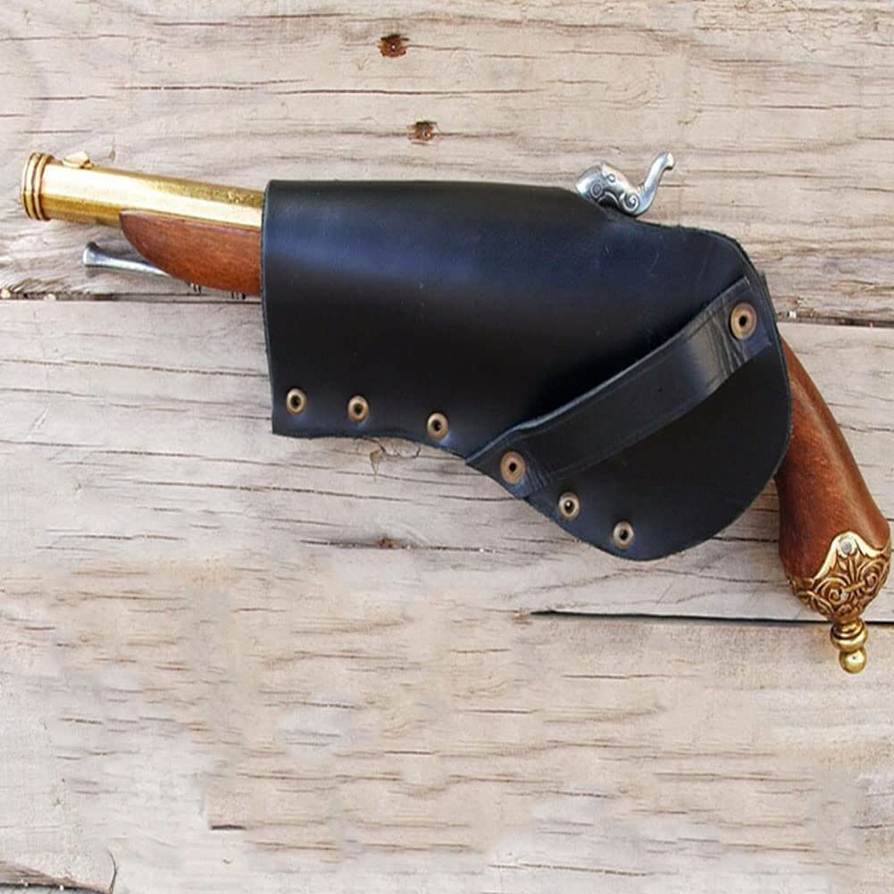 Remek Unisex B Pirate Flintlock Holster, Medieval Retro Pistol Holster Steampunk Renaissance Pirate Flintlock Holster Revolver Ag