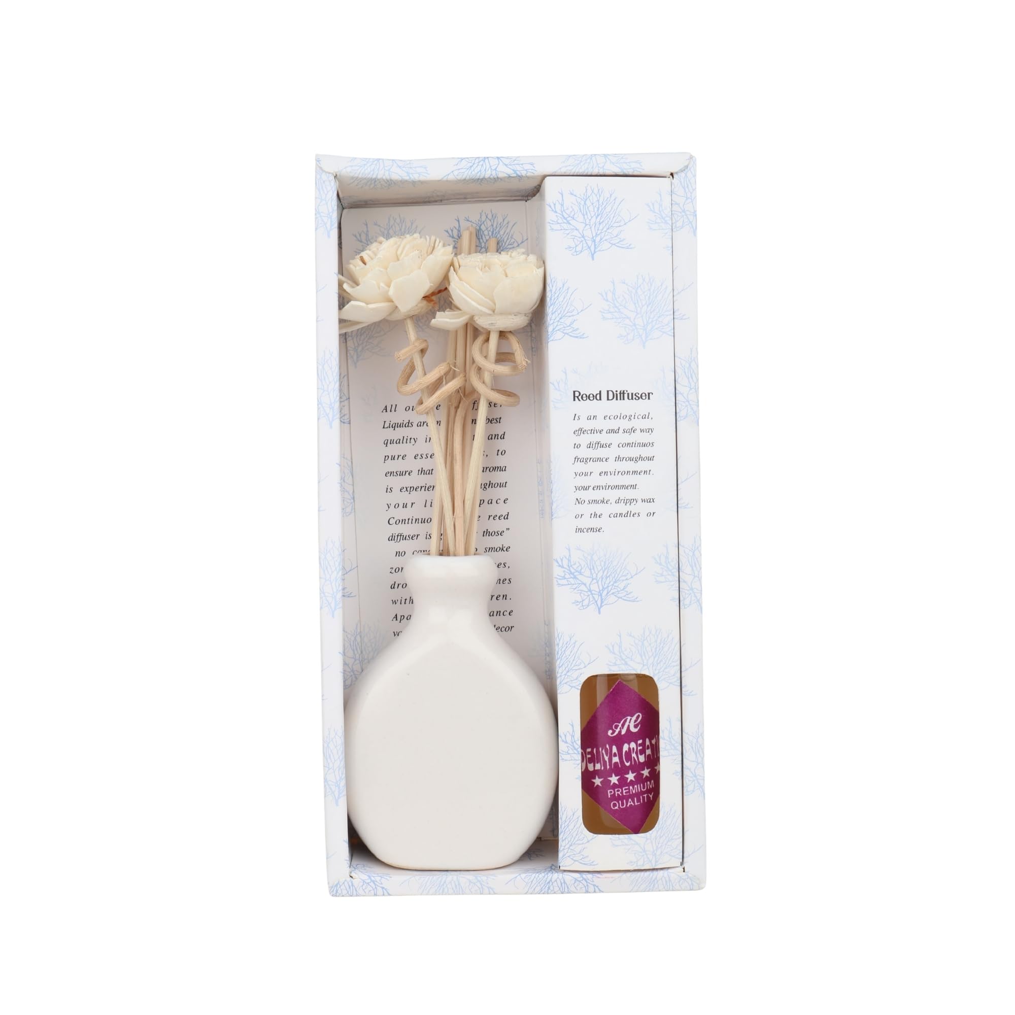 Reed Diffuser Set for Home & Office | Long-Lasting Fragrance Oil with Natural Rattan Sticks | Aroma Diffuser for Living Room, Bedroom & Bathroom | Ideal Gift 60ML (Sandalwood)