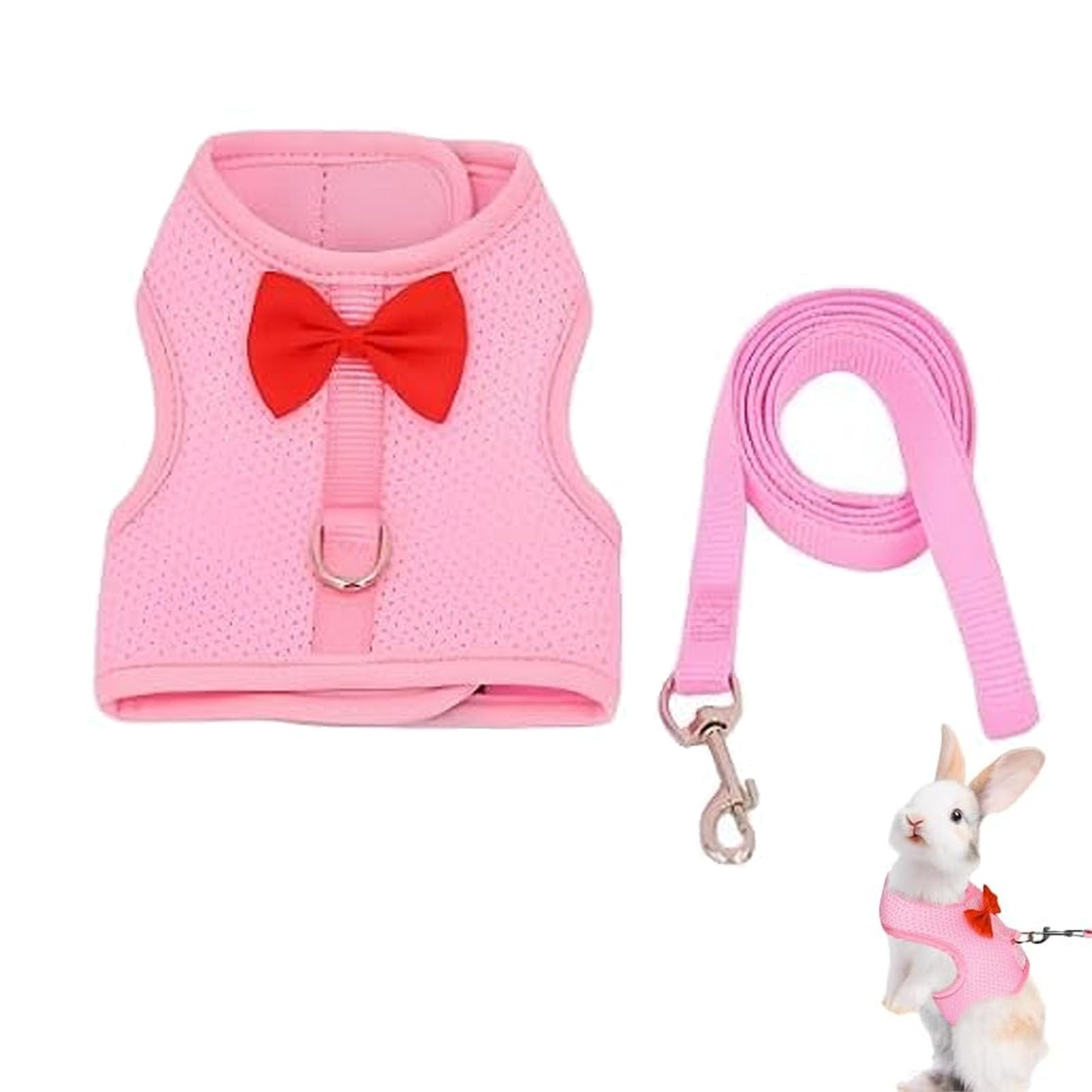 Rabbit Clothes, Rabbit Accessories, Daily Community Walks and Park Adventures, Vest Style Harness and Leash Set for Small Pets, Medium Size with Adjustable Straps-image-14