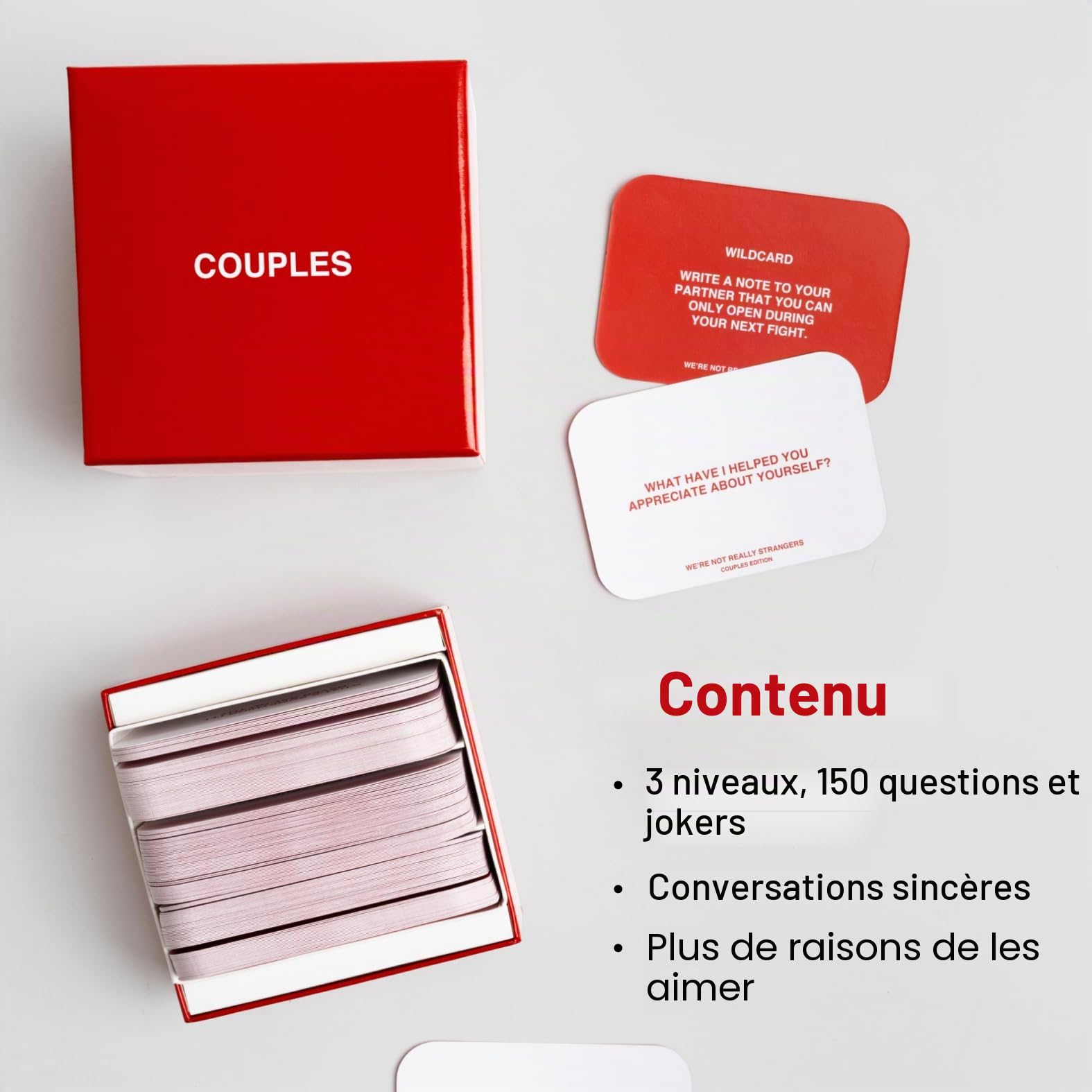 We’re Not Really Strangers Jeu de cartes pour couples – 150 cartes de conversation pour adultes et adolescents – Jeu à 2 joueurs pour rendez-vous galant