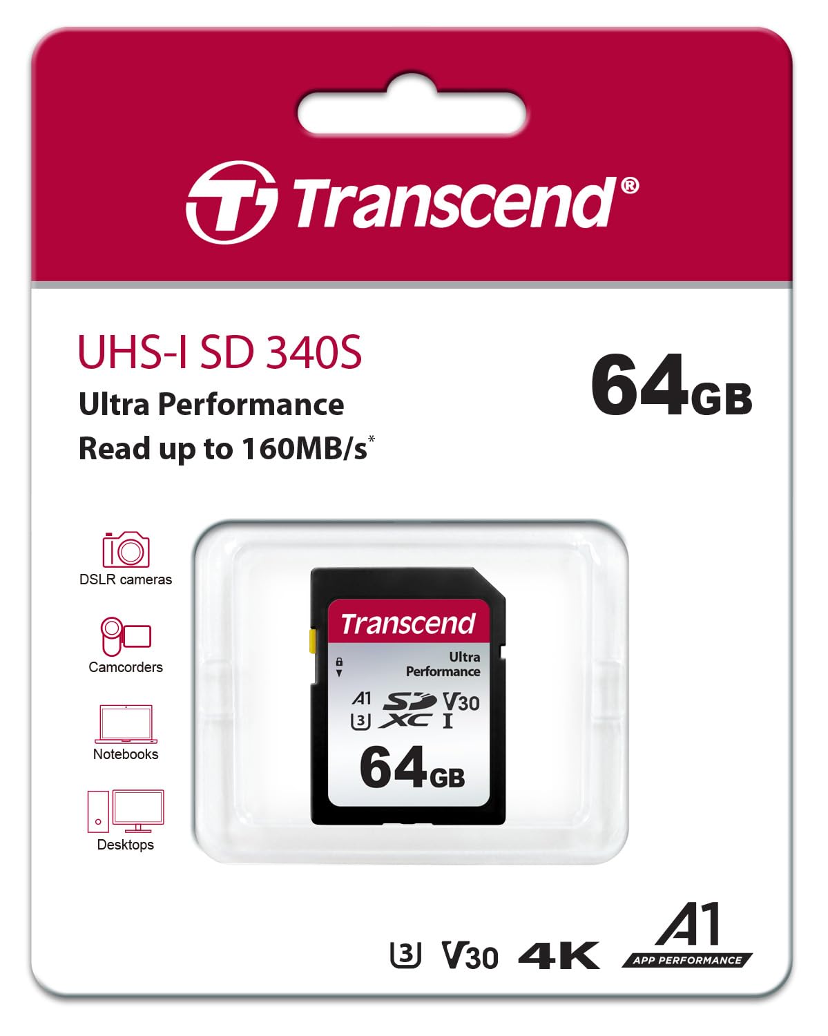 Transcend Scheda SD da 64 GB UHS-I U3 A1 Ultra Performance