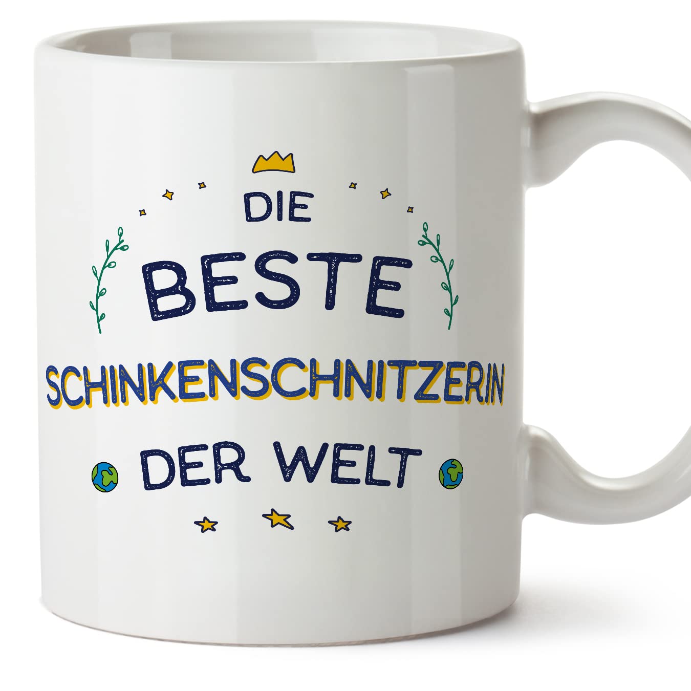 MUGFFINS HAM Carver Woman Mug - in German - Beste der Welt - Funny Gift for Colleagues - Ceramic 11oz Mug â image 1