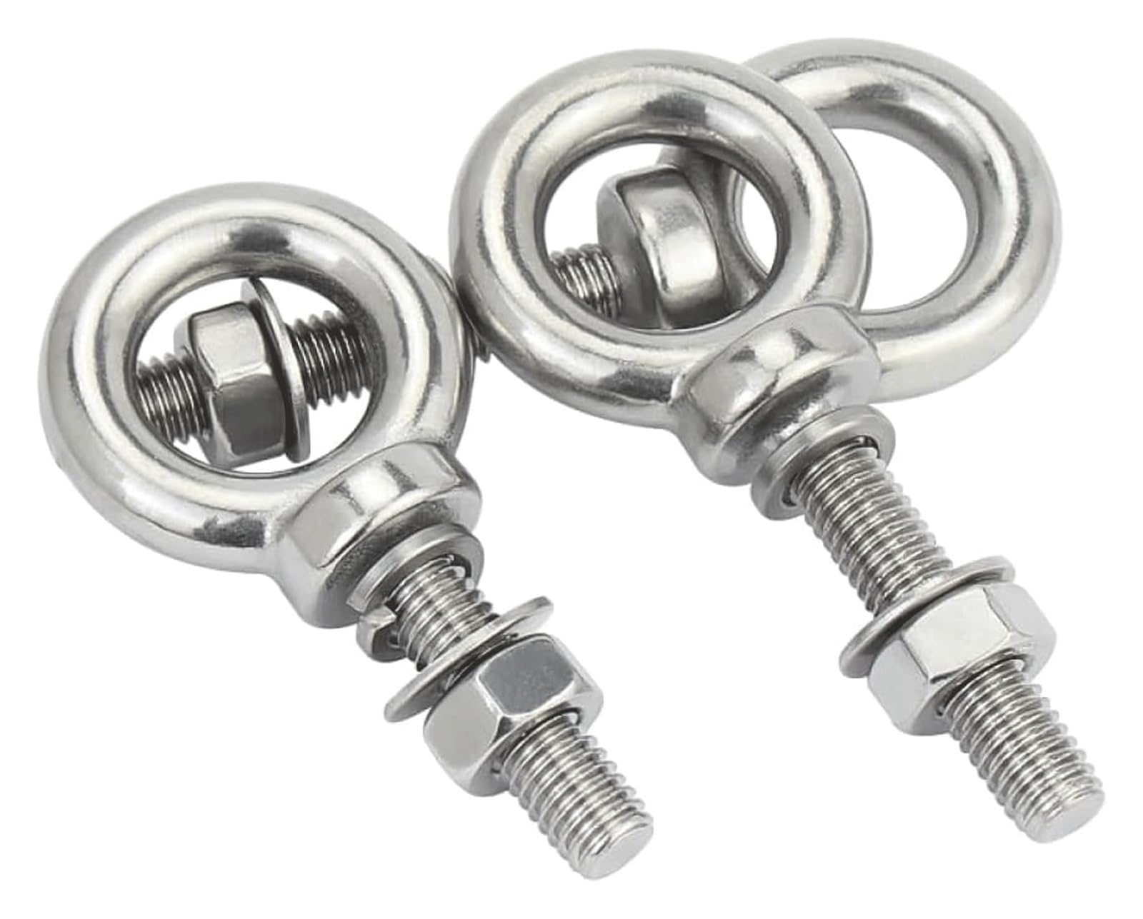 Pernos de ojo de acero inoxidable, 1 Uds., tuercas de ojo de elevación M14 a M30, juego de cáncamos de anillo de tornillo extendido de acero inoxidable 304 con tuercas(M30x38mm)