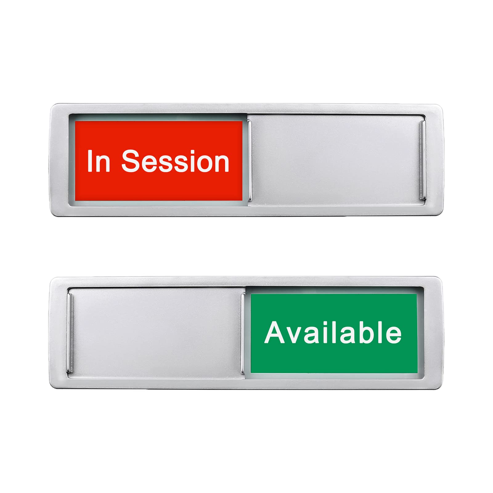 In Session or Available Sign,Vacant Occupied Sign for Home Office Hotles Hospital Restroom, Vacant Occupied Slider Door Indicator Tells Whether Room in Use or Available-7'' x 2''