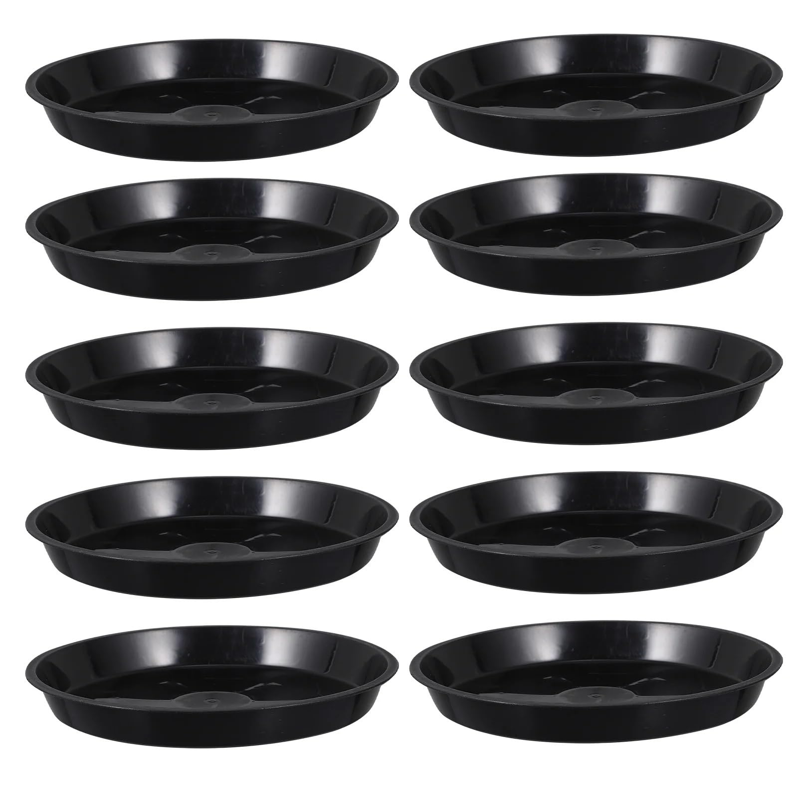 DSFIHJO Plant Tray 10 Pcs Black Plastic Flowerpot Trays Planter Base Tray Pot Holder Container Saucer Plant Stand Flower