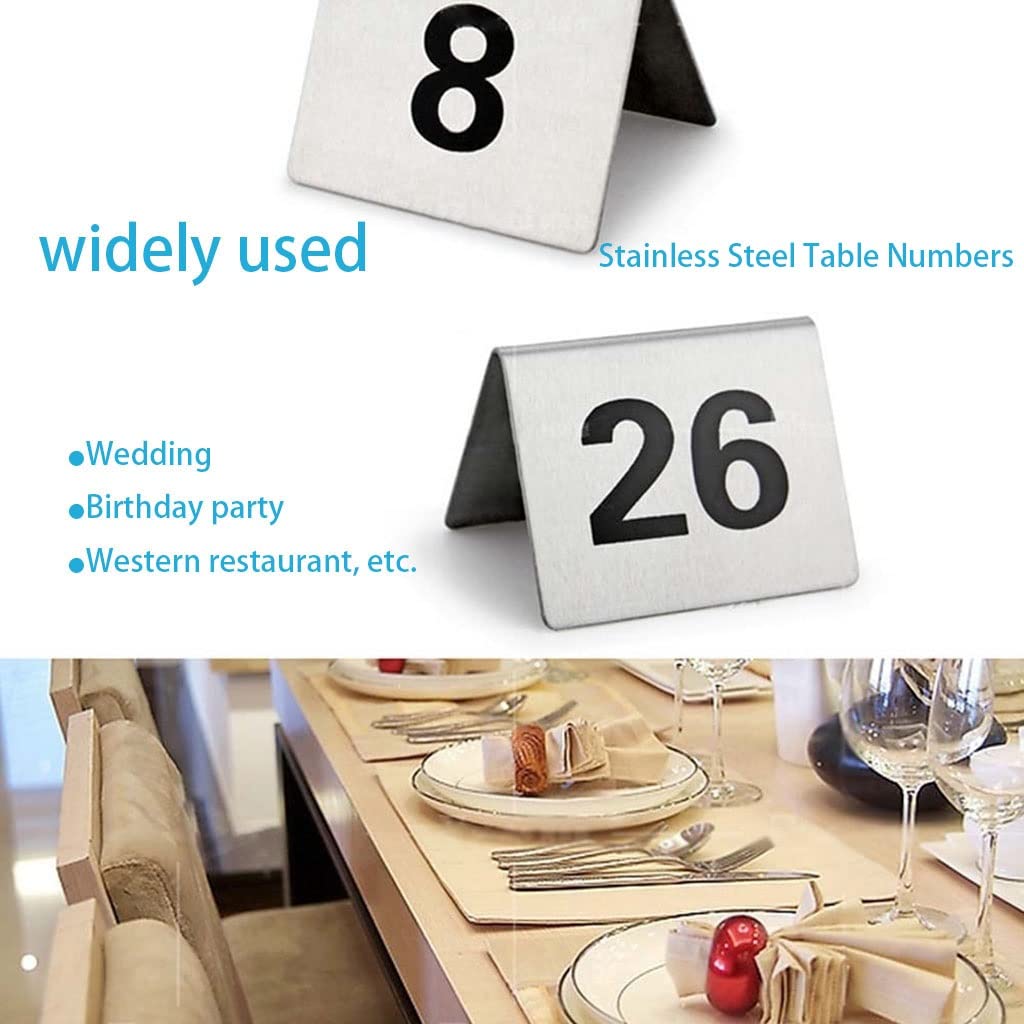 Numeri Da Tavolo, 1-50/100 Numeri Da Tavolo Da Tenda In Acciaio Inossidabile 1,9 × 1,6 Pollici, Numeri Da Tavolo Da Ristorante Cafe Bar Forniture Per Feste Di Compleanno Di Nozze ( Color : 1 to 50 )