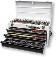 Vista 8 de BOXO USA Heavy Duty Toolbox 103 piezas MotoBox caja de herramientas de transporte de mano con sistema de bloqueo para motocicleta, moto de cross