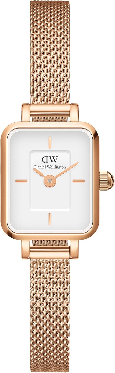 Daniel Wellington Quadro Mini 3-Link Two Tone Gold - Women Watch Stainless Steel Watch
