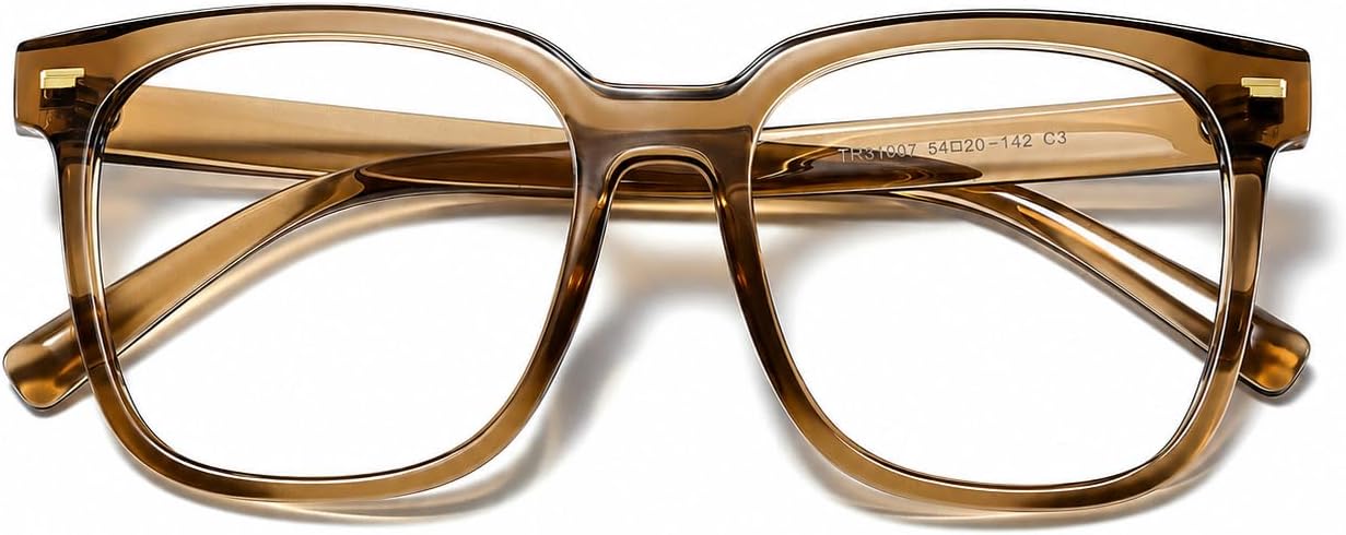 PANNER Oversized Square Blue Light Blocking Glasses for Women Men Anti Glare Reduce Eyestrain Computer Glasses
