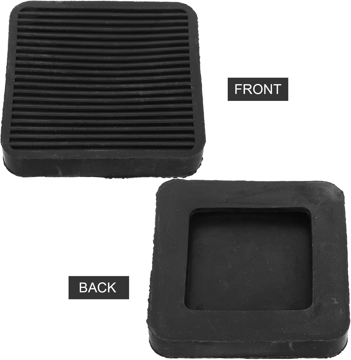 Heavy Duty Truck Anti-Slip Rubber Accelerator and Clutch Pedal Pads Replacement Covers Automotive Pedal Accessories for Vehicle Protection Black