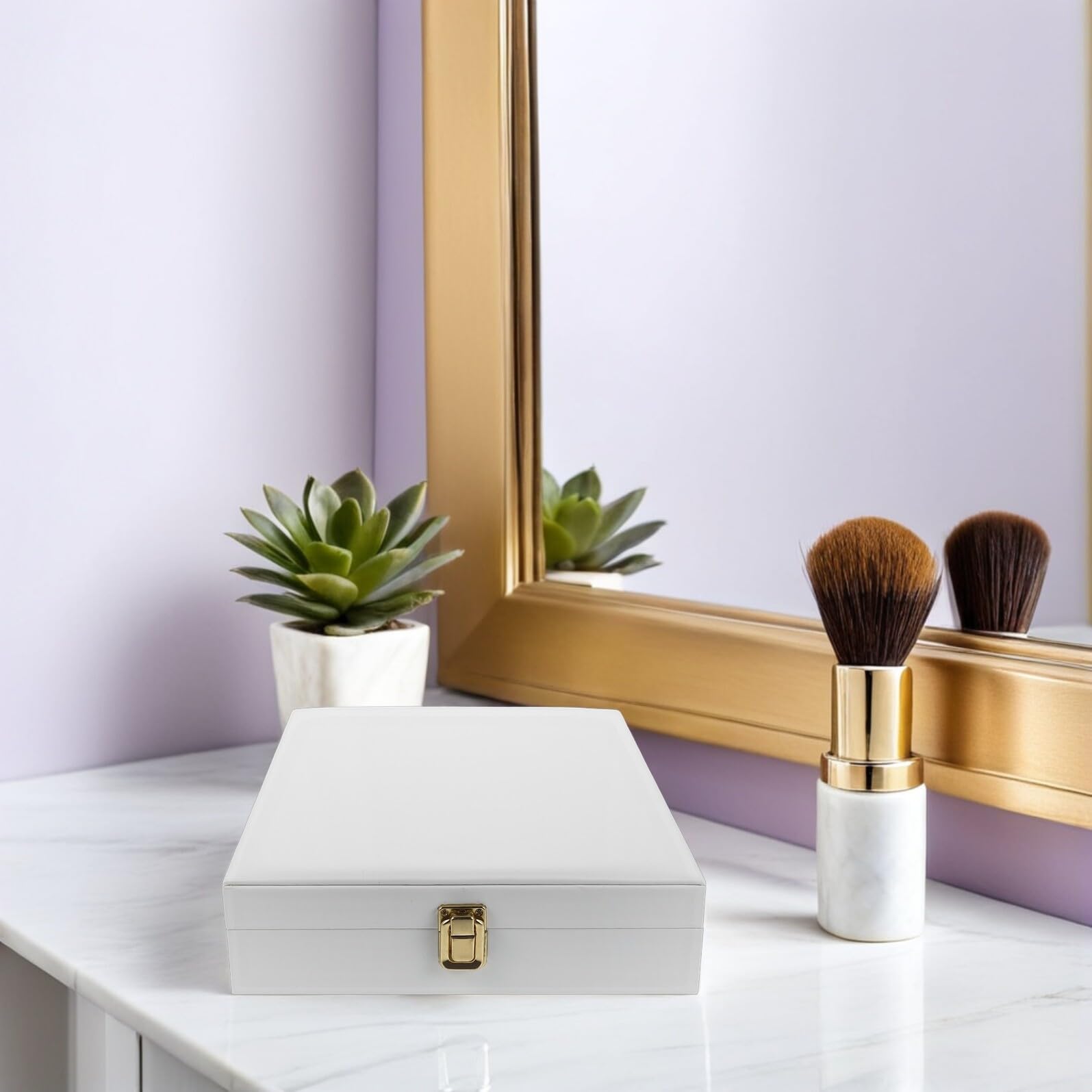ifundom Caja Organizadora de Joyas con Tapa Resistente al Polvo con Compartimentos Múltiples para Collares Pulseras y Anillos Estuche Portátil para Viajes y Eventos Especiales