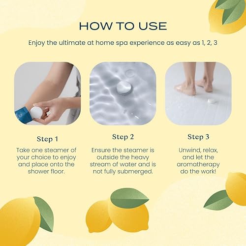 Miniatura 3 de BodyRestore - 6 vaporizadores de ducha para aromaterapia, relajación, alivio del estés y cuidado personal, bombas para baño y ducha aroma cítrico