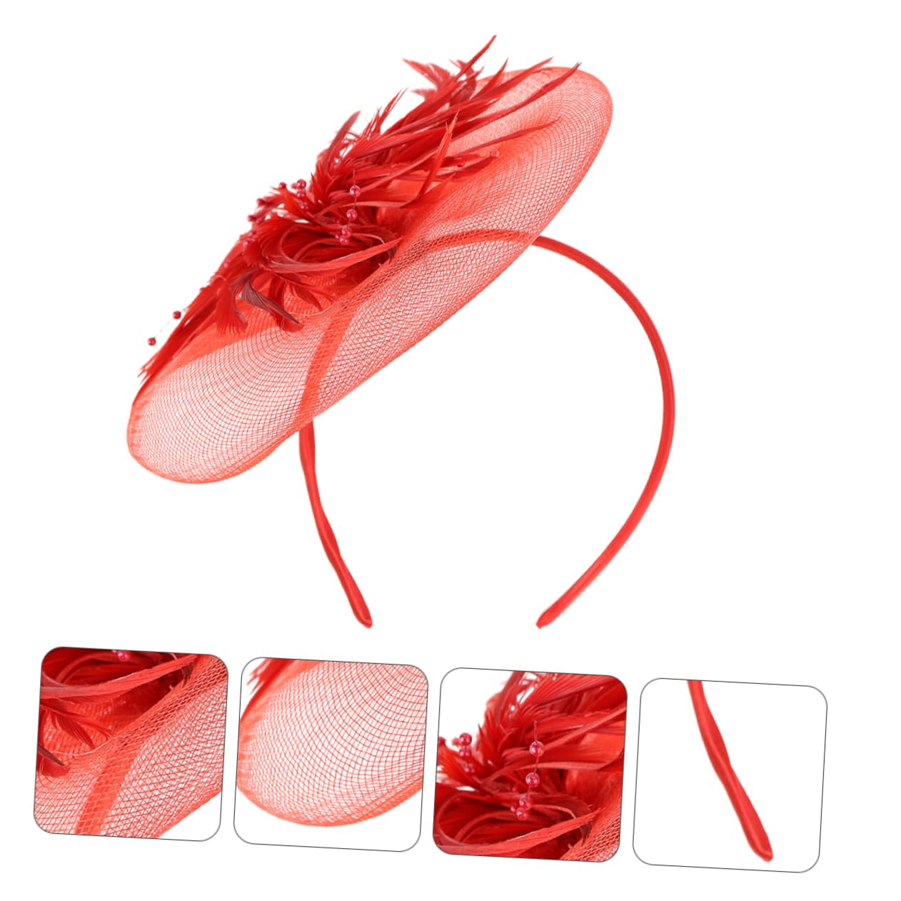 FOMIYES 3 Piezas Elegantes De Para El Cabello Con Lazo Accesorios Para El Cabello Para Niña Tocado De Fiesta Hilo De Red Artificial