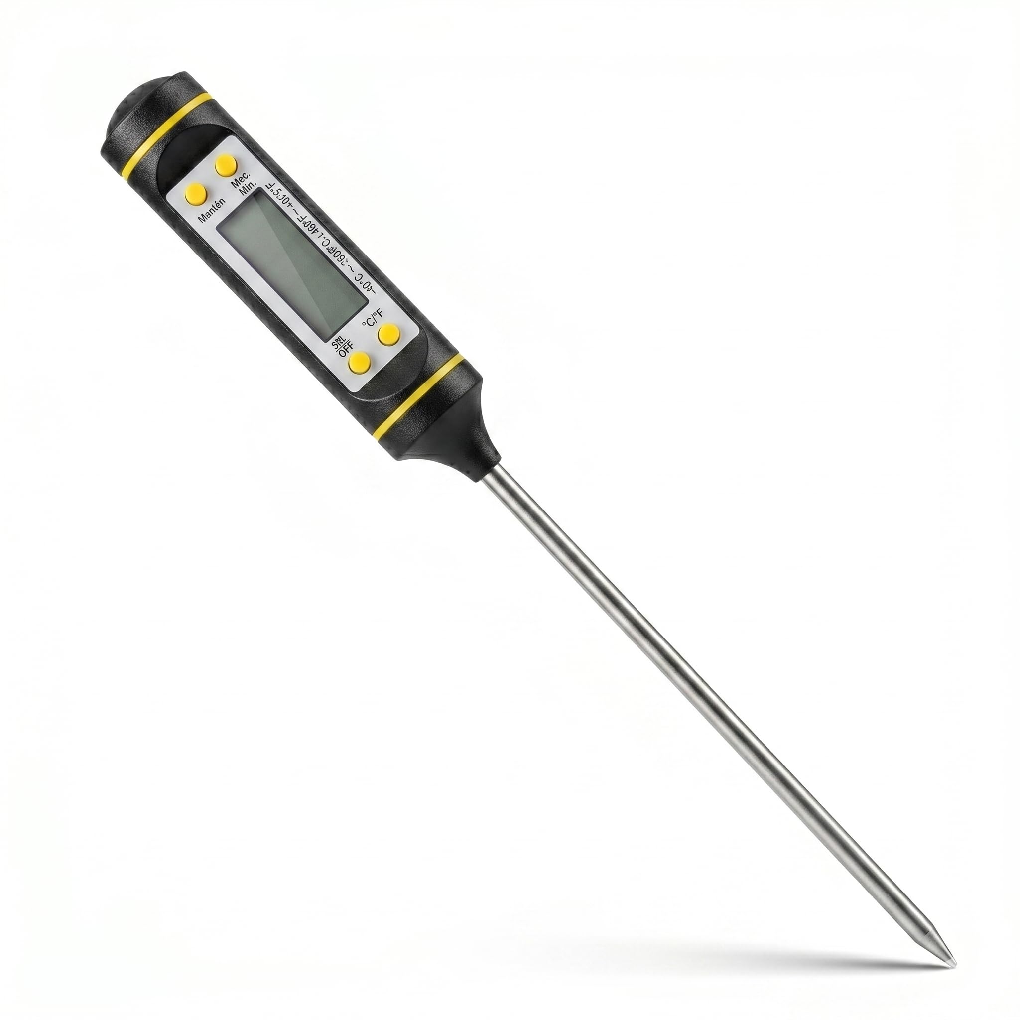 Termômetro Culinário Digital com Sonda de Aço Inox, Leitura Rápida e Precisa, Ideal para
