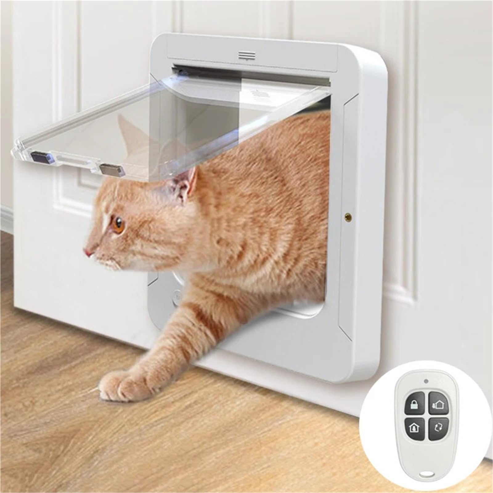 Gateras para Puertas Detección de Gatos Inteligentes Control Puerta dirección Entrada Salida reconocimiento Inteligente Agujero electrónico automático(Red)
