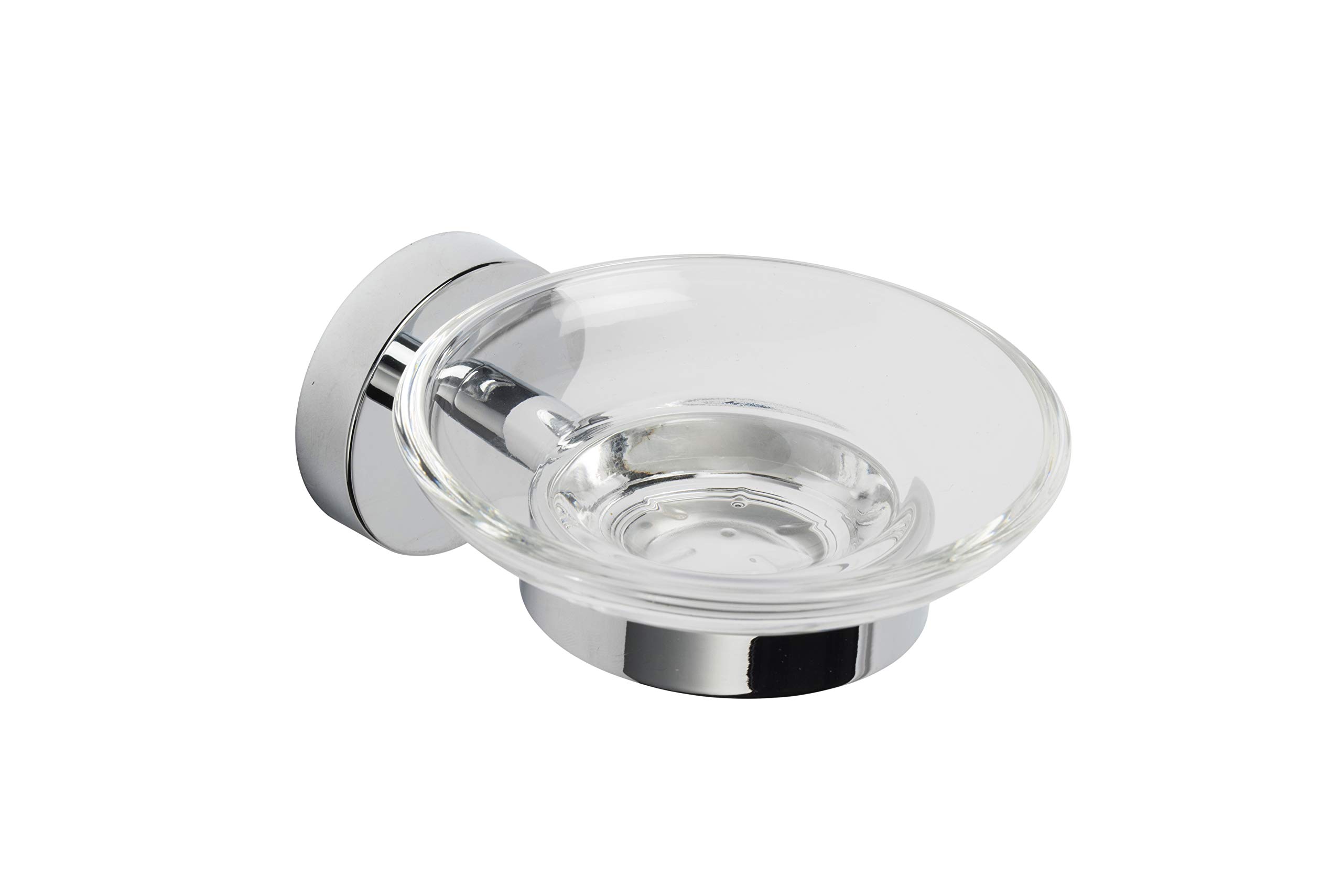Croydex Chrome Pendle Flexi-Fix Soap Dish & Holder, Metal, 54 X 108 X 128Mm, Qm411941
