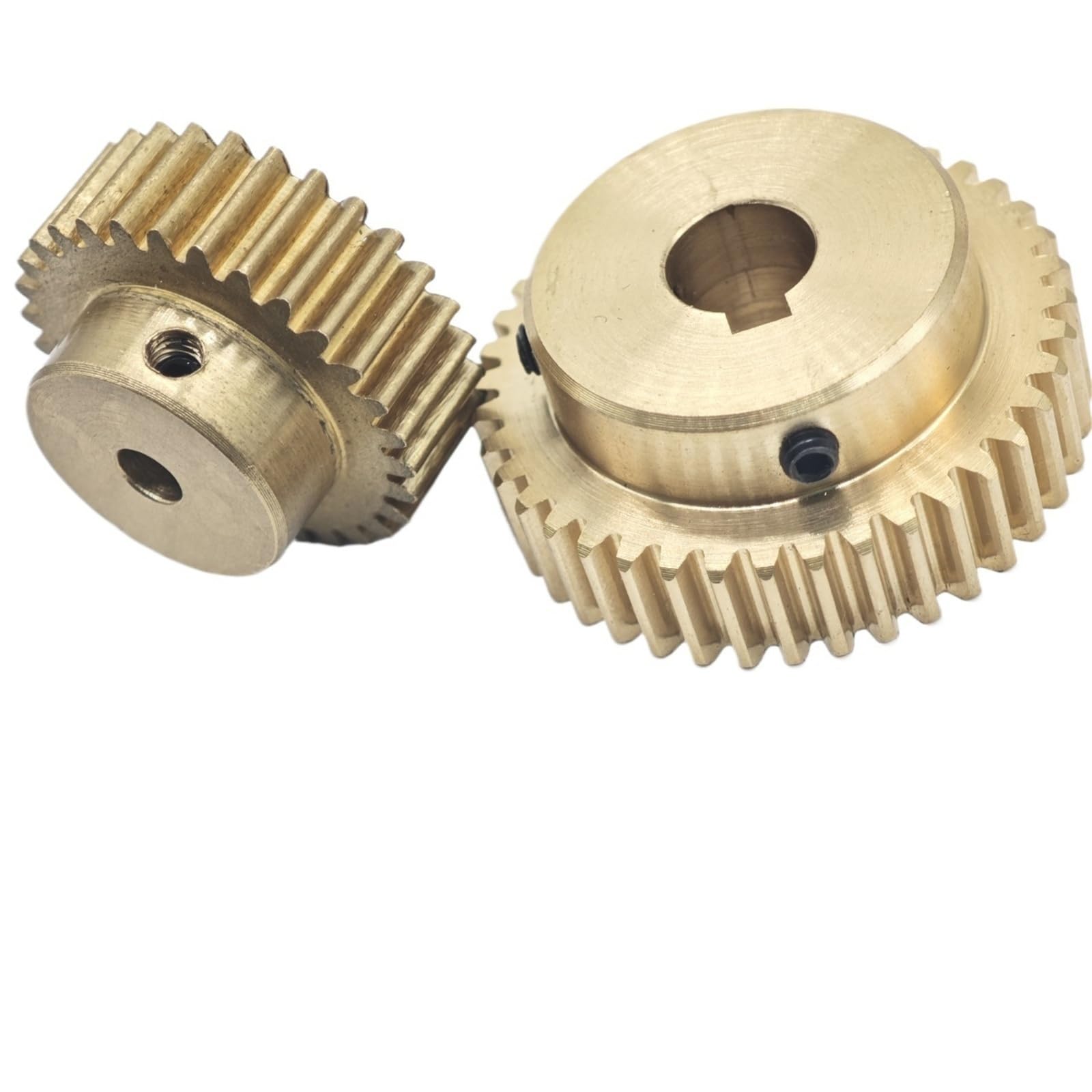 Zahnrad, Ritzel, Motorritzel, 0,6 Modul, 92 Zähne, Kupfer-Zylinderrad, 5 mm Zahnbreite, Treiber, gerades Stirnrad mit Stufenwellen-Hardware(6.35mm bore)