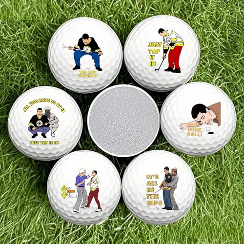 Artsotroly 6 Pcs Funny Golf Balls for Birthday Novelty Golfer Gift for Dad Coworkers Golfers Golf Lovers